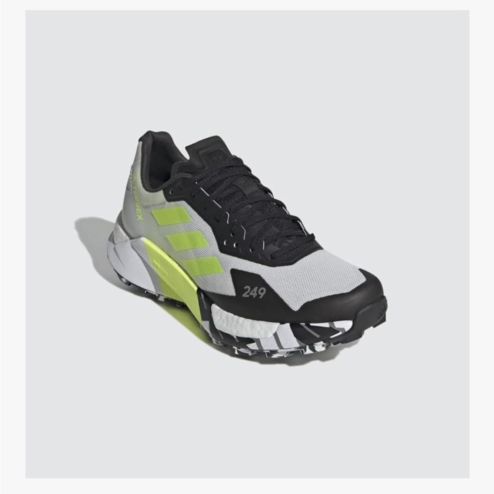Adidas Men's Black and Green Athletic Shoes